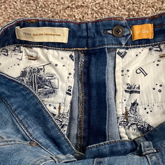 Pilcro and the Letterpress (Anthropologie) “Washed” Blue A-Line Denim Skirt - Picture 4 of 11
